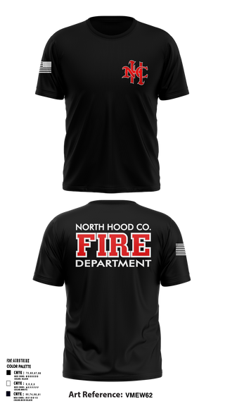 North Hood County Volunteer Fire Department 63771808 Old School Cotton Feel Shirt - 1