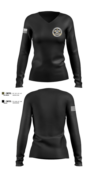 Womens Long Sleeve Vneck Shirt, Catawba County Sheriff’s Office, Police, Teamtime, Team time, sublimation, custom sports apparel, team uniforms, spirit wear, spiritwear, sports uniforms, custom shirts, team store, custom team store, fundraiser sports, apparel fundraiser