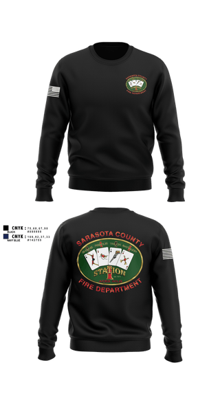 Crew Neck Sweatshirt, Sarasota county fire dept sta 1, Fire Department, Teamtime, Team time, sublimation, custom sports apparel, team uniforms, spirit wear, spiritwear, sports uniforms, custom shirts, team store, custom team store, fundraiser sports, apparel fundraiser