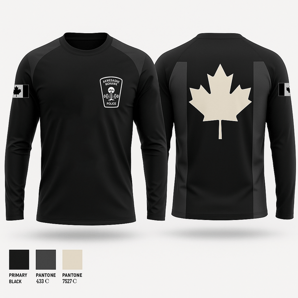 Akwesasne Organized Crime Unit Long Sleeve Performance Shirt - 1