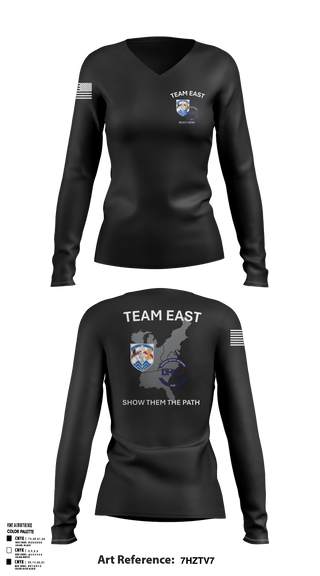 Medical Readiness Command, East 5002876 Women's Long Sleeve V-neck Shirt - 1