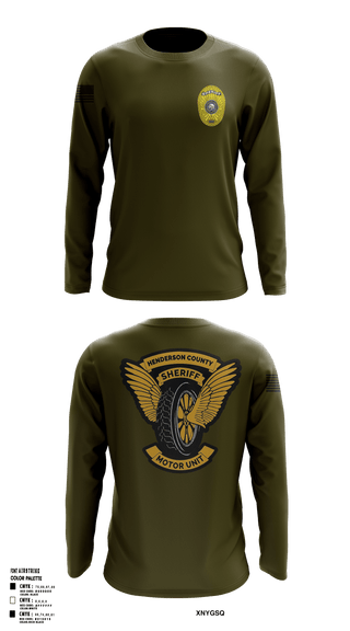 Henderson County Motor Unit 91369881 Long Sleeve Performance Shirt - 1