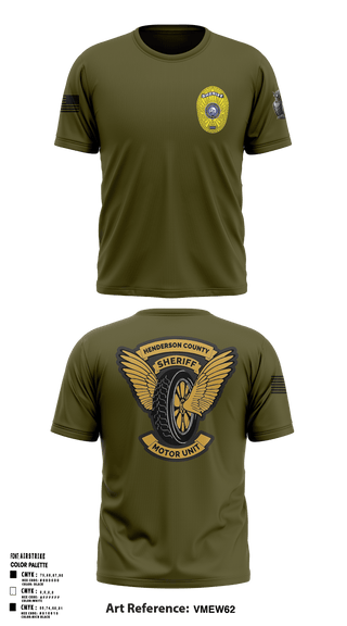Henderson County Motor Unit 91369881 Old School Cotton Feel Shirt - 1