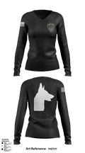 Onondaga County Sheriff's Office K9 30086851 Women's Long Sleeve V-neck Shirt - 1