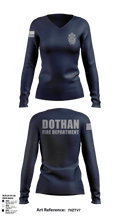 Dothan Fire Department  Women's Long Sleeve V-neck Shirt - 1