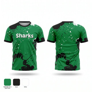 Short Sleeve Performance Shirt, Sharks, Men's Soccer, Teamtime, Team time, sublimation, custom sports apparel, team uniforms, spirit wear, spiritwear, sports uniforms, custom shirts, team store, custom team store, fundraiser sports, apparel fundraiser