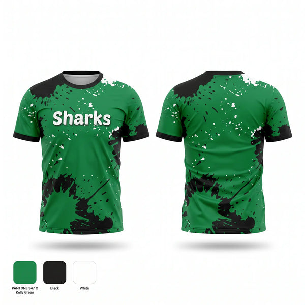 Short Sleeve Performance Shirt, Sharks, Men's Soccer, Teamtime, Team time, sublimation, custom sports apparel, team uniforms, spirit wear, spiritwear, sports uniforms, custom shirts, team store, custom team store, fundraiser sports, apparel fundraiser