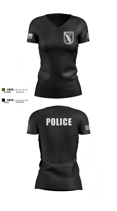 Astatula Police Department 20929188 Women's Short Sleeve V-neck Shirt - 1