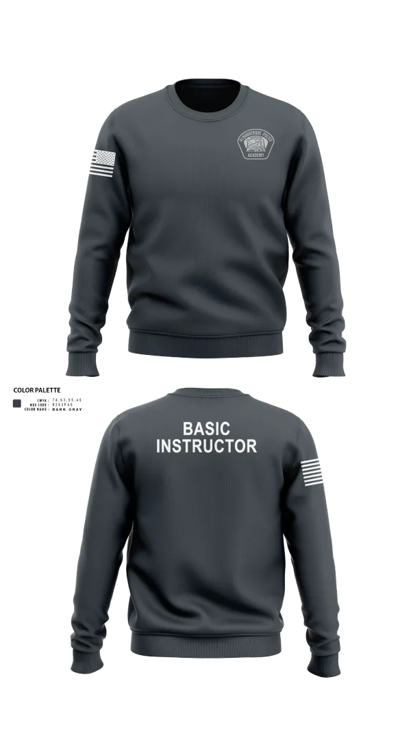 Crew Neck Sweatshirt, Academy- Basic Unit, Police, Teamtime, Team time, sublimation, custom sports apparel, team uniforms, spirit wear, spiritwear, sports uniforms, custom shirts, team store, custom team store, fundraiser sports, apparel fundraiser