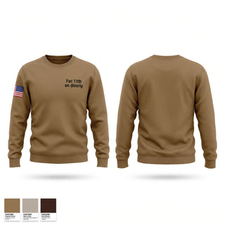Crew Neck Sweatshirt, Fsc 11th en divarty, Army, Teamtime, Team time, sublimation, custom sports apparel, team uniforms, spirit wear, spiritwear, sports uniforms, custom shirts, team store, custom team store, fundraiser sports, apparel fundraiser