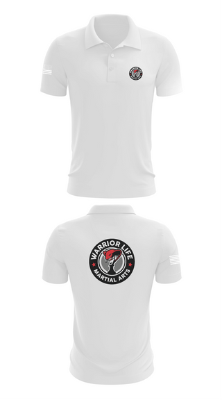Short Sleeve Performance Polo, Warrior Life Martial Arts, Wrestling, Teamtime, Team time, sublimation, custom sports apparel, team uniforms, spirit wear, spiritwear, sports uniforms, custom shirts, team store, custom team store, fundraiser sports, apparel fundraiser