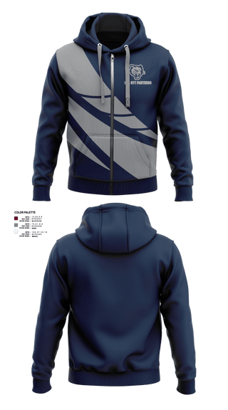 Mel Ott Panthers 8799044 Zip Hoodie - 1