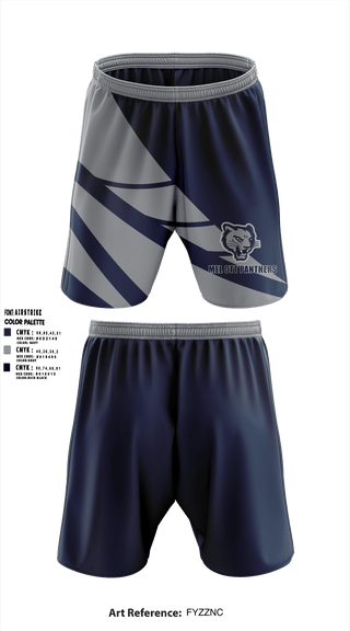 Mel Ott Panthers 8799044 Athletic Shorts With Pockets - 1