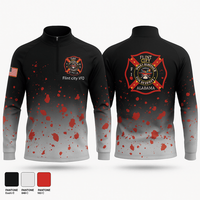 Flint city VFD 6107516 Quarter Zip Jacket - 1