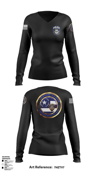 NYC COURAGEOUS  Women's Long Sleeve V-neck Shirt - 1
