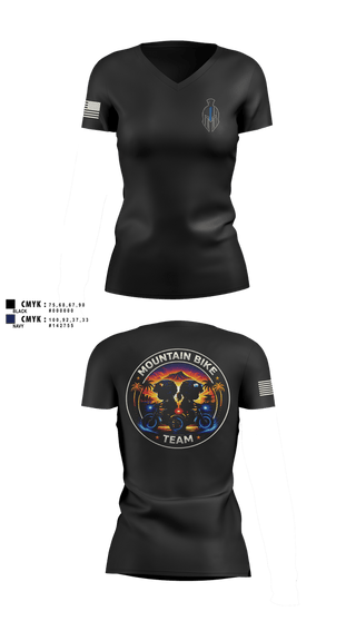 Womens Short Sleeve Vneck Shirt, Mountain Bike Team, Police, Teamtime, Team time, sublimation, custom sports apparel, team uniforms, spirit wear, spiritwear, sports uniforms, custom shirts, team store, custom team store, fundraiser sports, apparel fundraiser