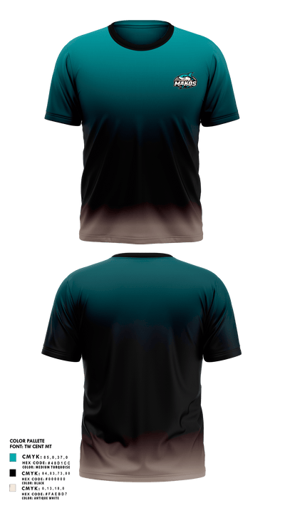Tampa Bay Makos  Short Sleeve Performance Shirt - 1
