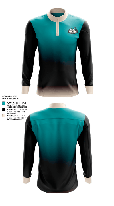 Tampa Bay Makos  Quarter Zip Jacket - 1