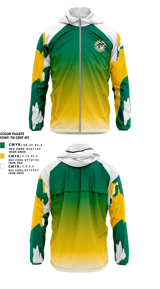 Vermont Junior Catamounts 23031038 Windbreaker - 2