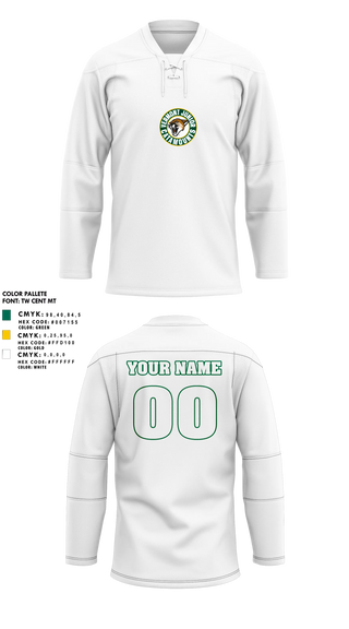 Vermont Junior Catamounts 23031038 Reversible Hockey Jersey (Green & White) - 2