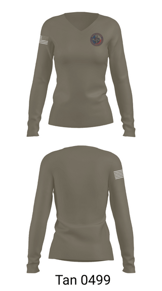 Womens Long Sleeve Vneck Shirt, B co, Army, Teamtime, Team time, sublimation, custom sports apparel, team uniforms, spirit wear, spiritwear, sports uniforms, custom shirts, team store, custom team store, fundraiser sports, apparel fundraiser