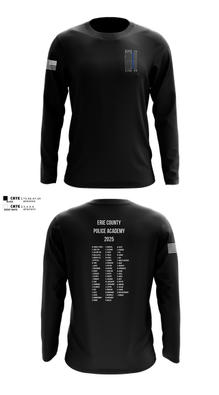Long Sleeve Performance Shirt, ECC Law Enforcement Training Academy, Police, Teamtime, Team time, sublimation, custom sports apparel, team uniforms, spirit wear, spiritwear, sports uniforms, custom shirts, team store, custom team store, fundraiser sports, apparel fundraiser
