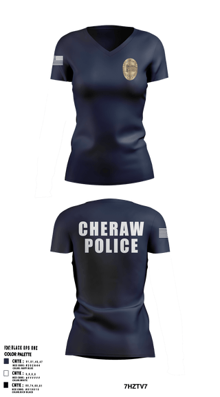 Cheraw 20520524 Women's Short Sleeve V-neck Shirt - 1