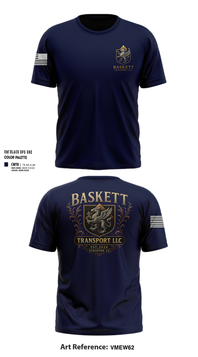 Baskett Transport LLC 45645919 Short Sleeve Performance Shirt - 23