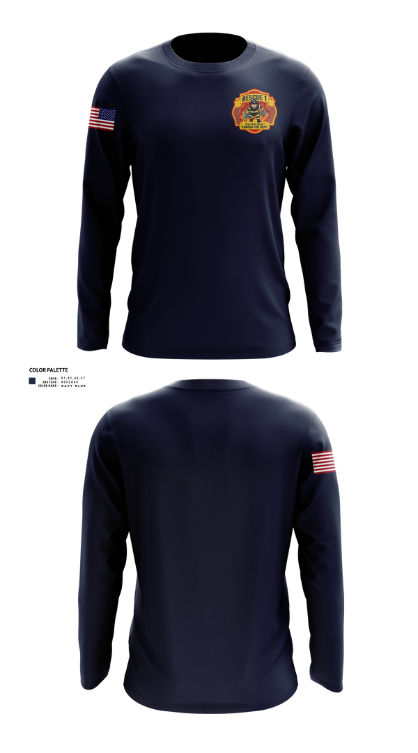 Long Sleeve Performance Shirt, Camden city fire department, rescue 1, Fire Department, Teamtime, Team time, sublimation, custom sports apparel, team uniforms, spirit wear, spiritwear, sports uniforms, custom shirts, team store, custom team store, fundraiser sports, apparel fundraiser