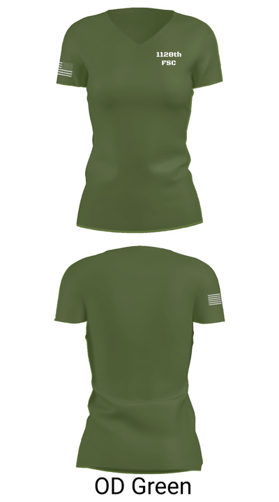 1128th FSC 78729086 Women's Short Sleeve V-neck Shirt - 46