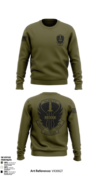Tulare PD SWAT 41125864 Crew Neck Sweatshirt - 1