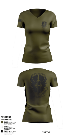 Tulare PD SWAT 41125864 Women's Short Sleeve V-neck Shirt - 1