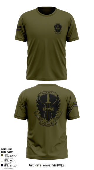 Tulare PD SWAT 41125864 Old School Cotton Feel Shirt - 1
