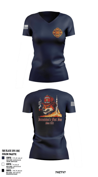 HFR Fire Station1 89069866 Women's Short Sleeve V-neck Shirt - 1