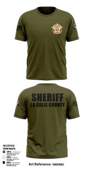 La Salle county sheriff’s office  Old School Cotton Feel Shirt - 1