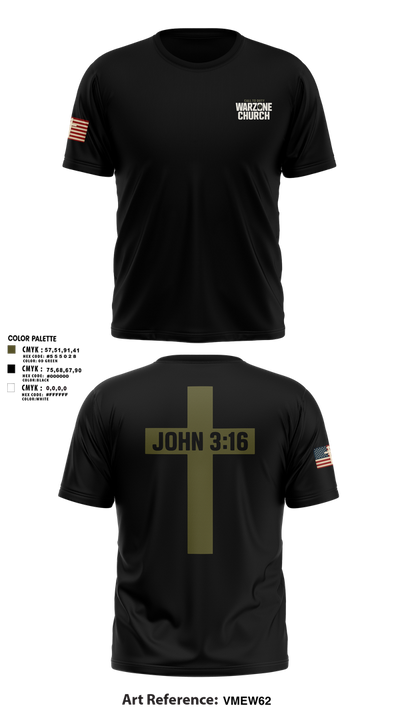 Warzone Church 33151394 Short Sleeve Performance Shirt - 3