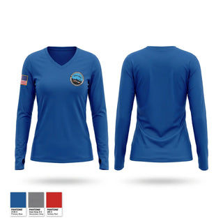 Womens Long Sleeve Vneck Shirt, GDFD / UCFA, Police, Teamtime, Team time, sublimation, custom sports apparel, team uniforms, spirit wear, spiritwear, sports uniforms, custom shirts, team store, custom team store, fundraiser sports, apparel fundraiser