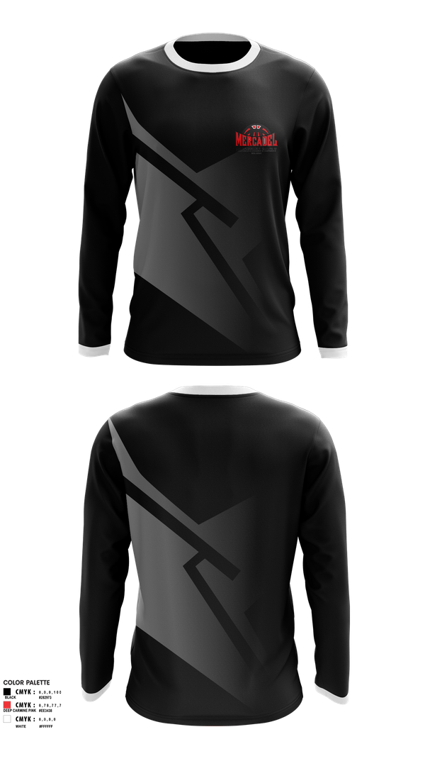 Long Sleeve Performance Shirt, Mercadel Basketball, Men's Basketball, Teamtime, Team time, sublimation, custom sports apparel, team uniforms, spirit wear, spiritwear, sports uniforms, custom shirts, team store, custom team store, fundraiser sports, apparel fundraiser