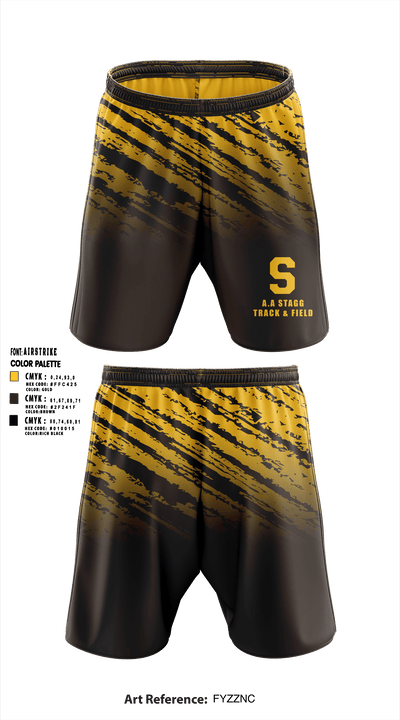 A.A Stagg High School Track & Field 25952032 Athletic Shorts With Pockets - 2