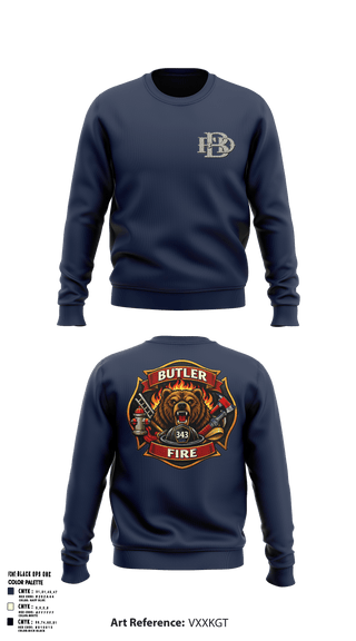 Butler Fire Department 42468872 Crew Neck Sweatshirt - 1