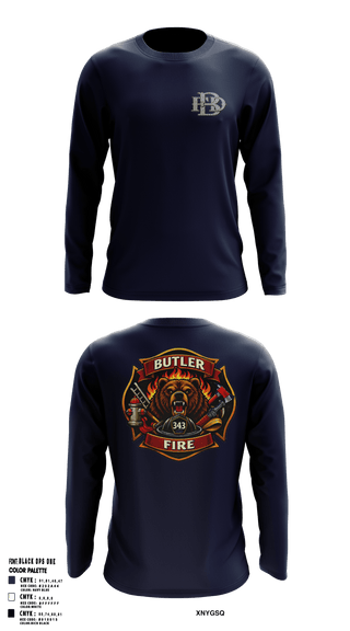 Butler Fire Department 42468872 Long Sleeve Performance Shirt - 1