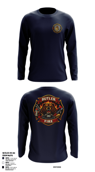 Butler Fire Department 42468872 Long Sleeve Performance Shirt - 2