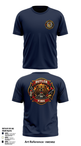 Butler Fire Department 42468872 Short Sleeve Performance Shirt - 2