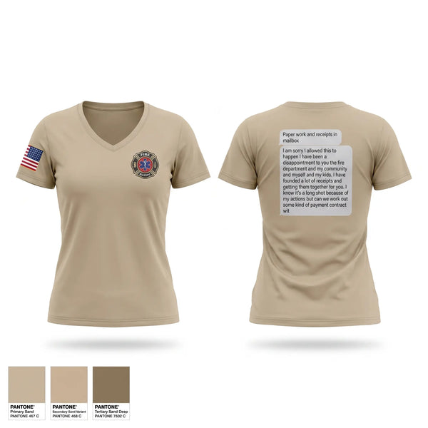Womens Short Sleeve Vneck Shirt, Dew VFD, Fire Department, Teamtime, Team time, sublimation, custom sports apparel, team uniforms, spirit wear, spiritwear, sports uniforms, custom shirts, team store, custom team store, fundraiser sports, apparel fundraiser