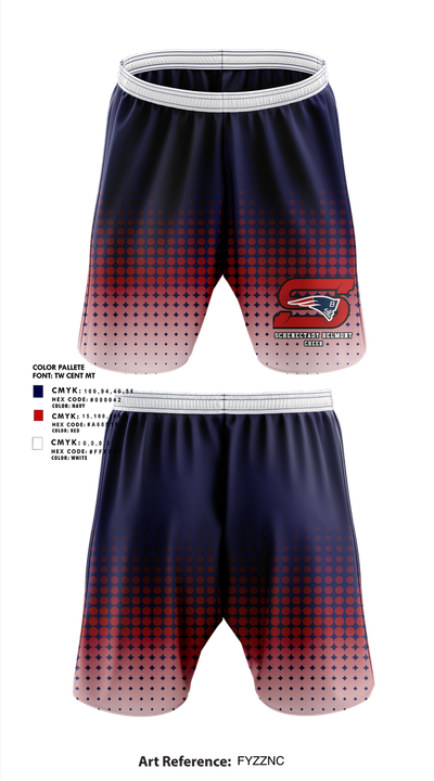 Schenectady Belmont Football & Cheer 31976871 Athletic Shorts With Pockets - 1