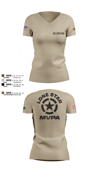 Womens Short Sleeve Vneck Shirt, Lone Star MVPA, , Teamtime, Team time, sublimation, custom sports apparel, team uniforms, spirit wear, spiritwear, sports uniforms, custom shirts, team store, custom team store, fundraiser sports, apparel fundraiser