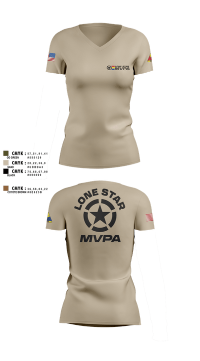 Lone Star MVPA 905145 Women's Short Sleeve V-neck Shirt - 8