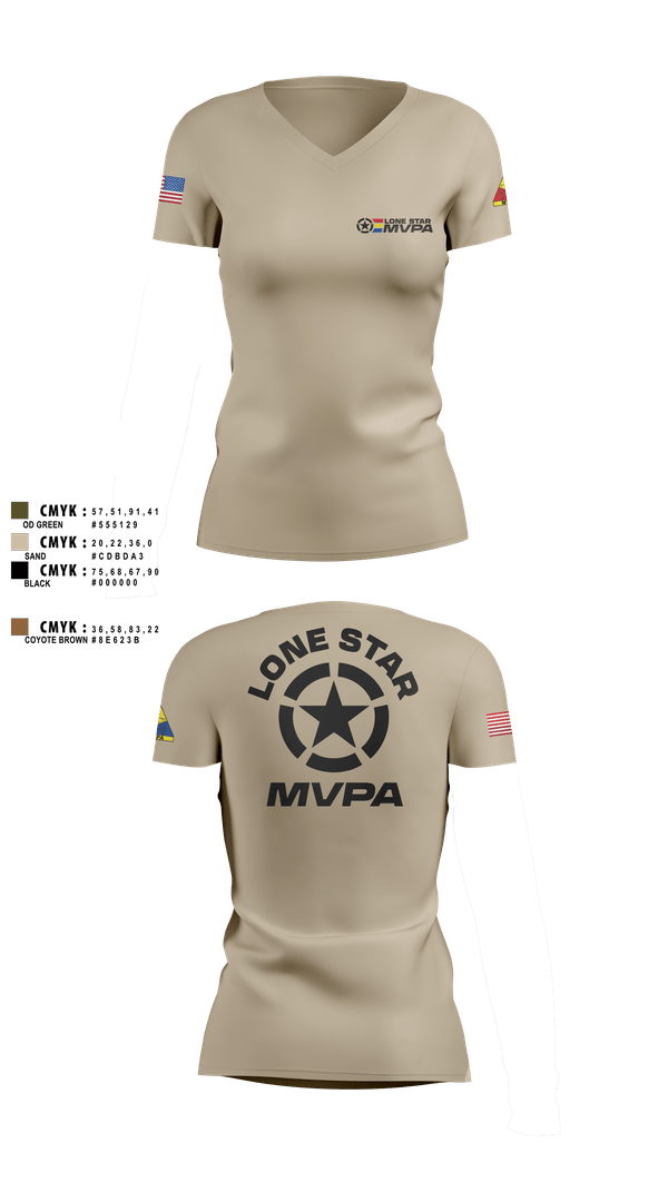 Womens Short Sleeve Vneck Shirt, Lone Star MVPA, , Teamtime, Team time, sublimation, custom sports apparel, team uniforms, spirit wear, spiritwear, sports uniforms, custom shirts, team store, custom team store, fundraiser sports, apparel fundraiser