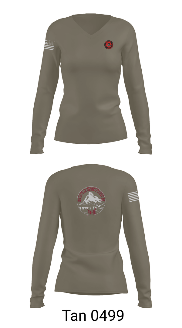 Womens Long Sleeve Vneck Shirt, Rattlesnake ridge fire, , Teamtime, Team time, sublimation, custom sports apparel, team uniforms, spirit wear, spiritwear, sports uniforms, custom shirts, team store, custom team store, fundraiser sports, apparel fundraiser