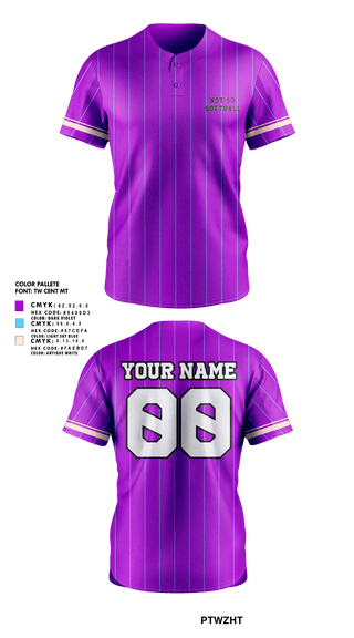 Not so Softball Two Button Softball Jersey - 1
